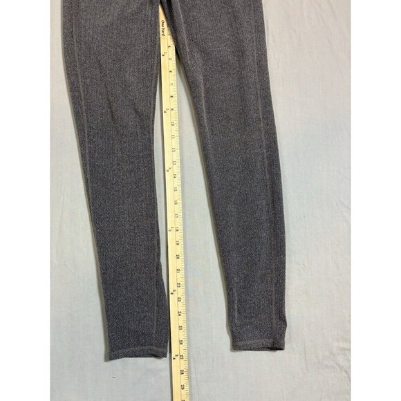 Athleta Leggings Medium M Womens Houndstooth Tight Gray And Black - Picture 2 of 6